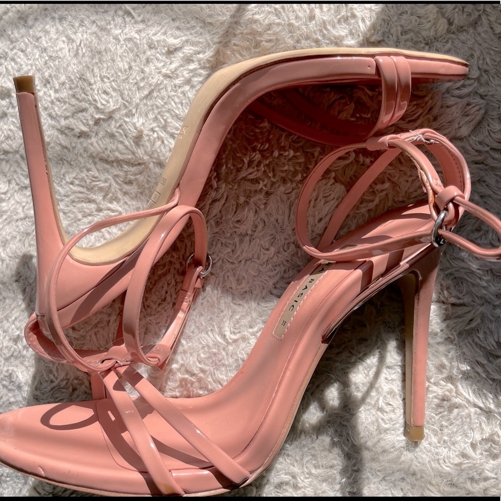 ZARA Coral Strappy Heels